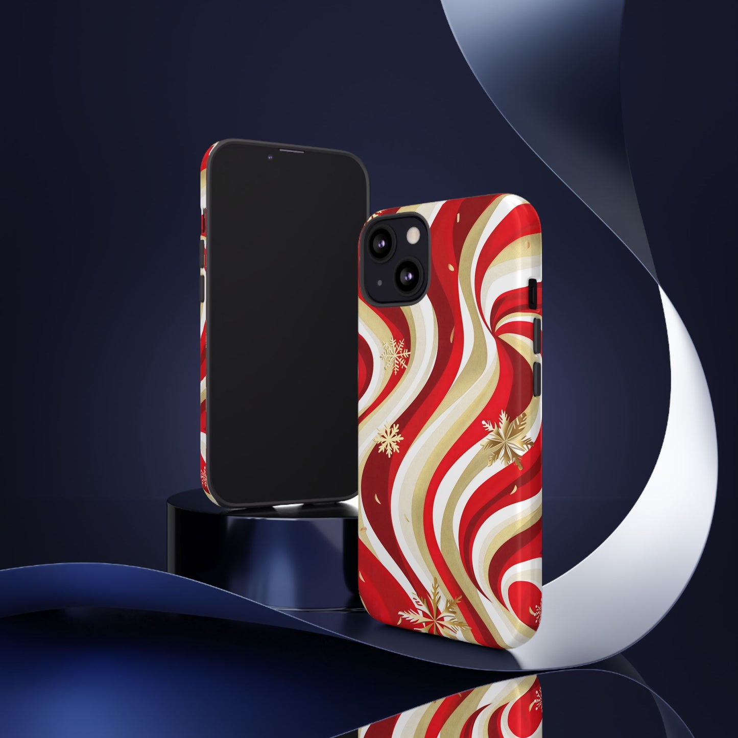 Peppermint Waves – Tough Glossy iPhone Case