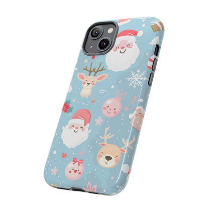 Pastel Santa Joy – Tough Glossy iPhone Case