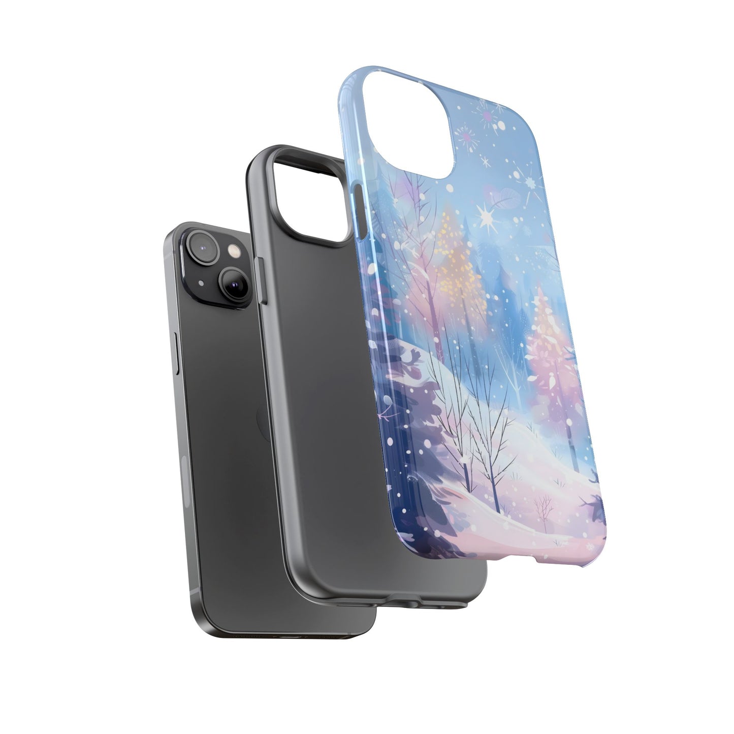 Frosted Winter Forest – Tough Glossy iPhone Case