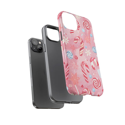 Candy Cane Swirl – Tough Glossy iPhone Case