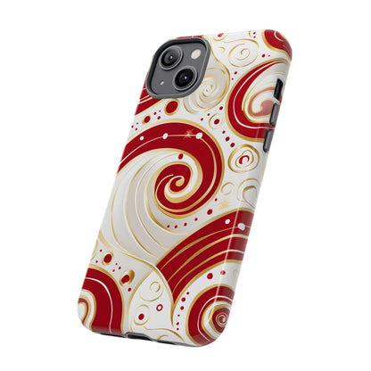 Golden Candy Swirl – Tough Glossy iPhone Case