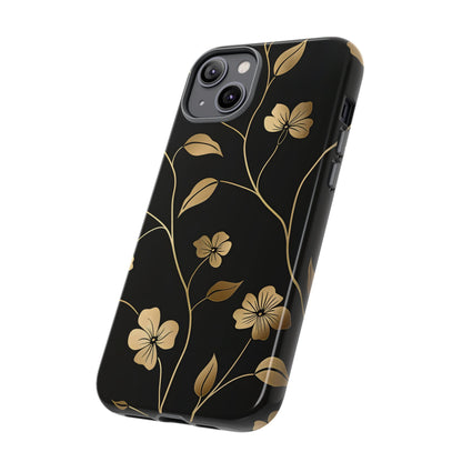 Golden Elegance – Tough Glossy iPhone Case