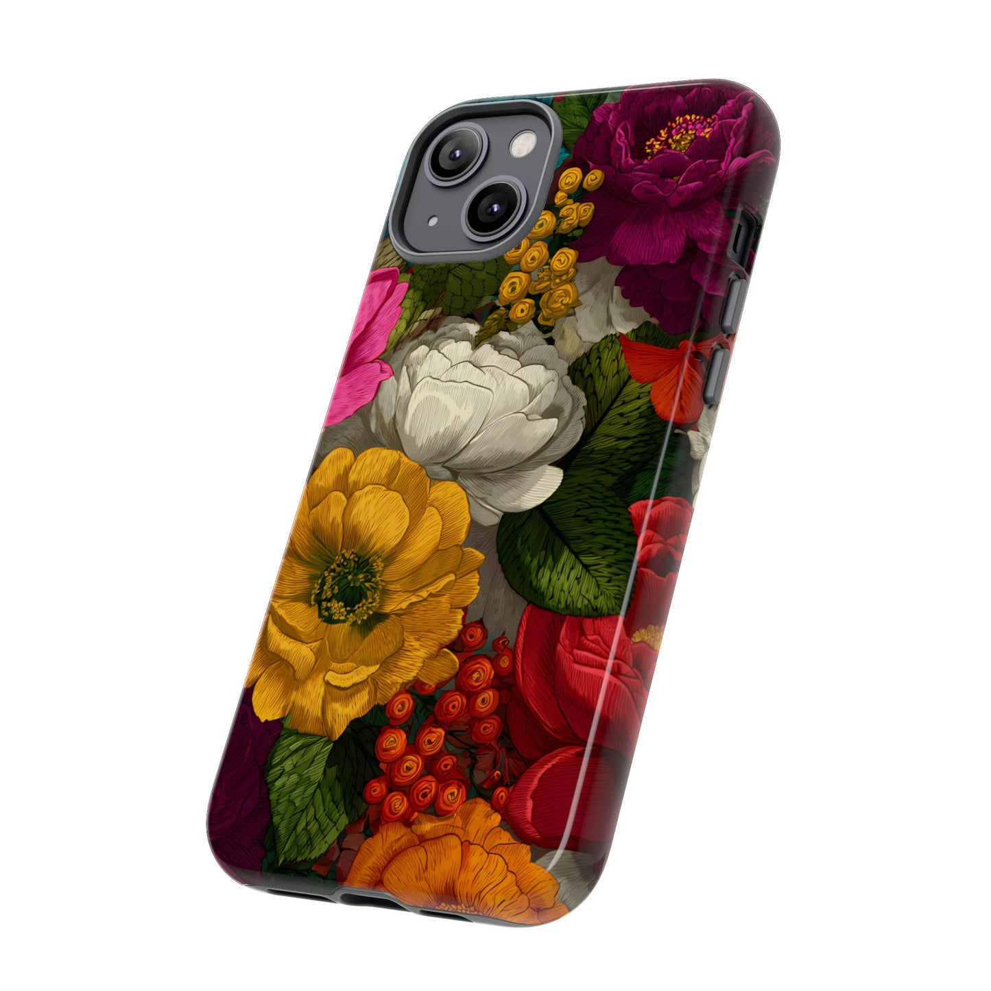 Midnight Bloom – Tough Glossy iPhone Case