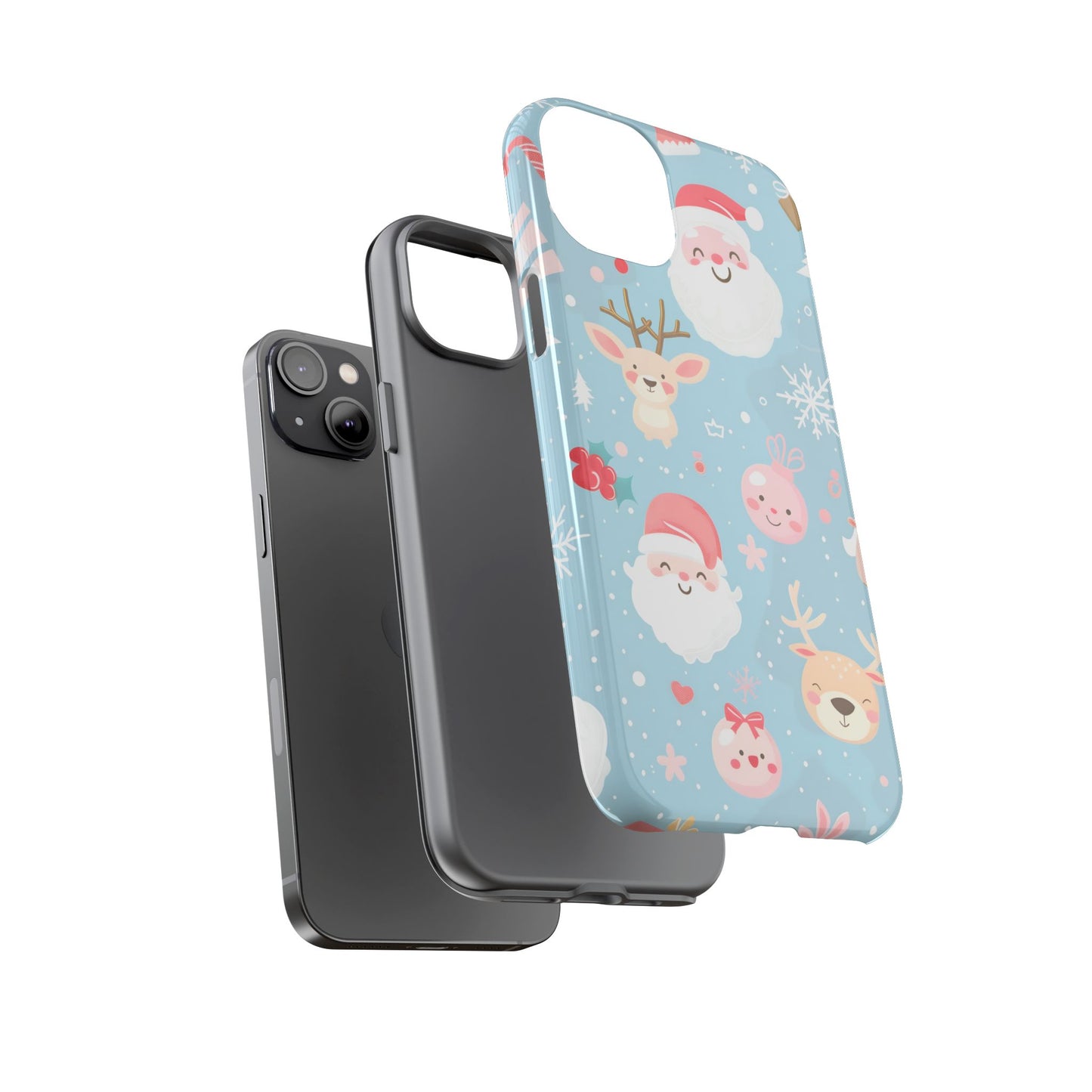 Pastel Santa Joy – Tough Glossy iPhone Case
