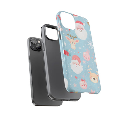 Pastel Santa Joy – Tough Glossy iPhone Case