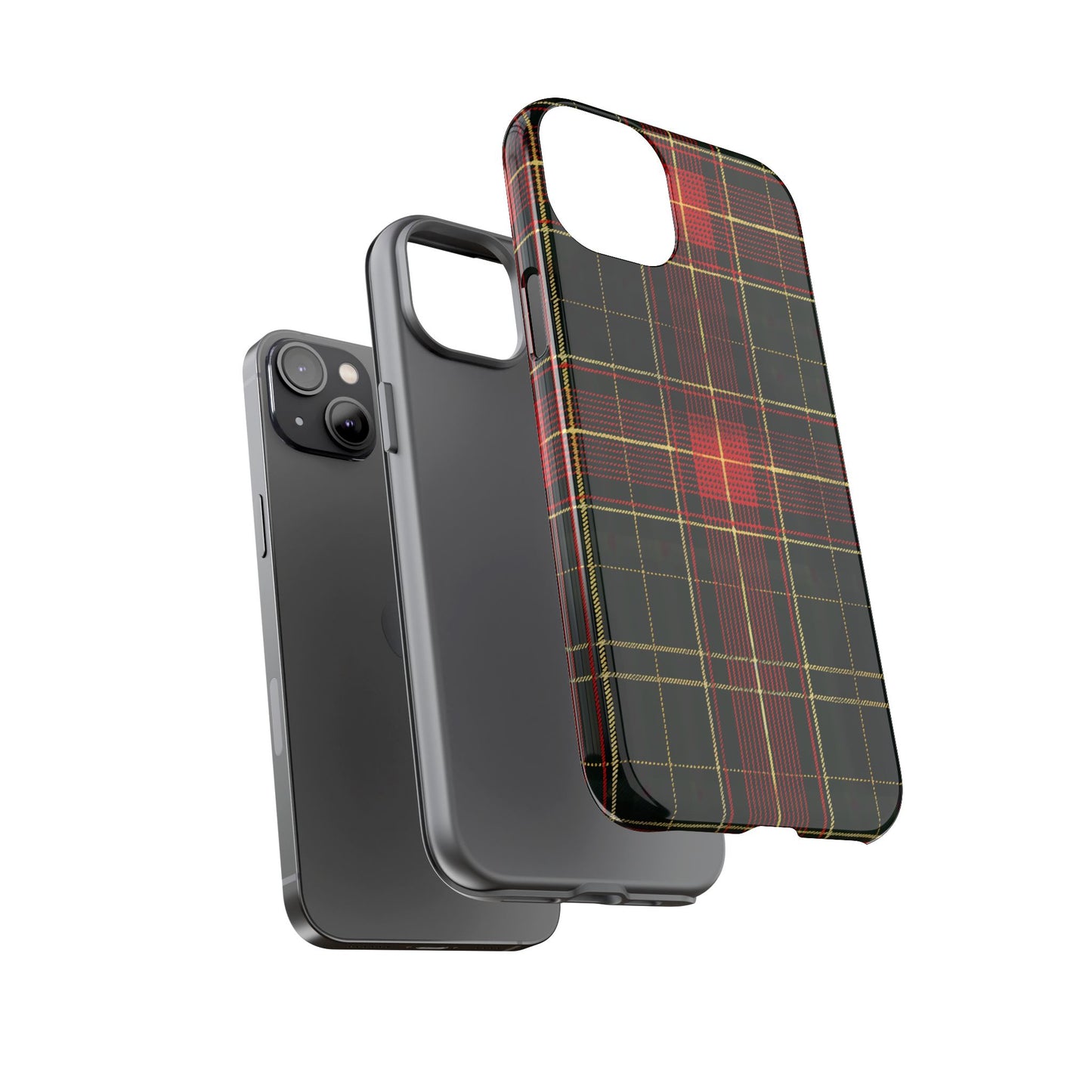 Classic Christmas Tartan – Tough Glossy iPhone Case