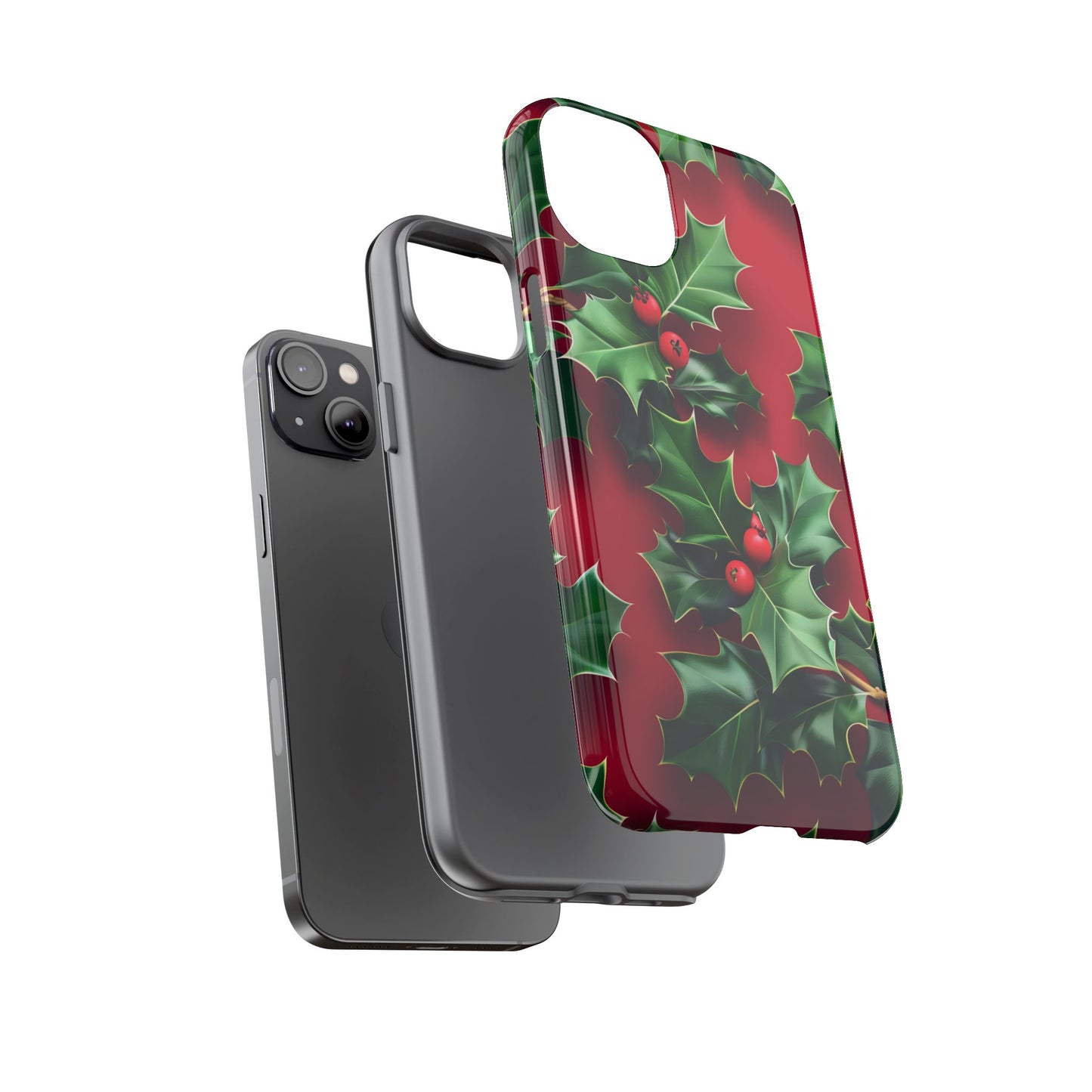 Holly Berry Bloom – Tough Glossy iPhone Case