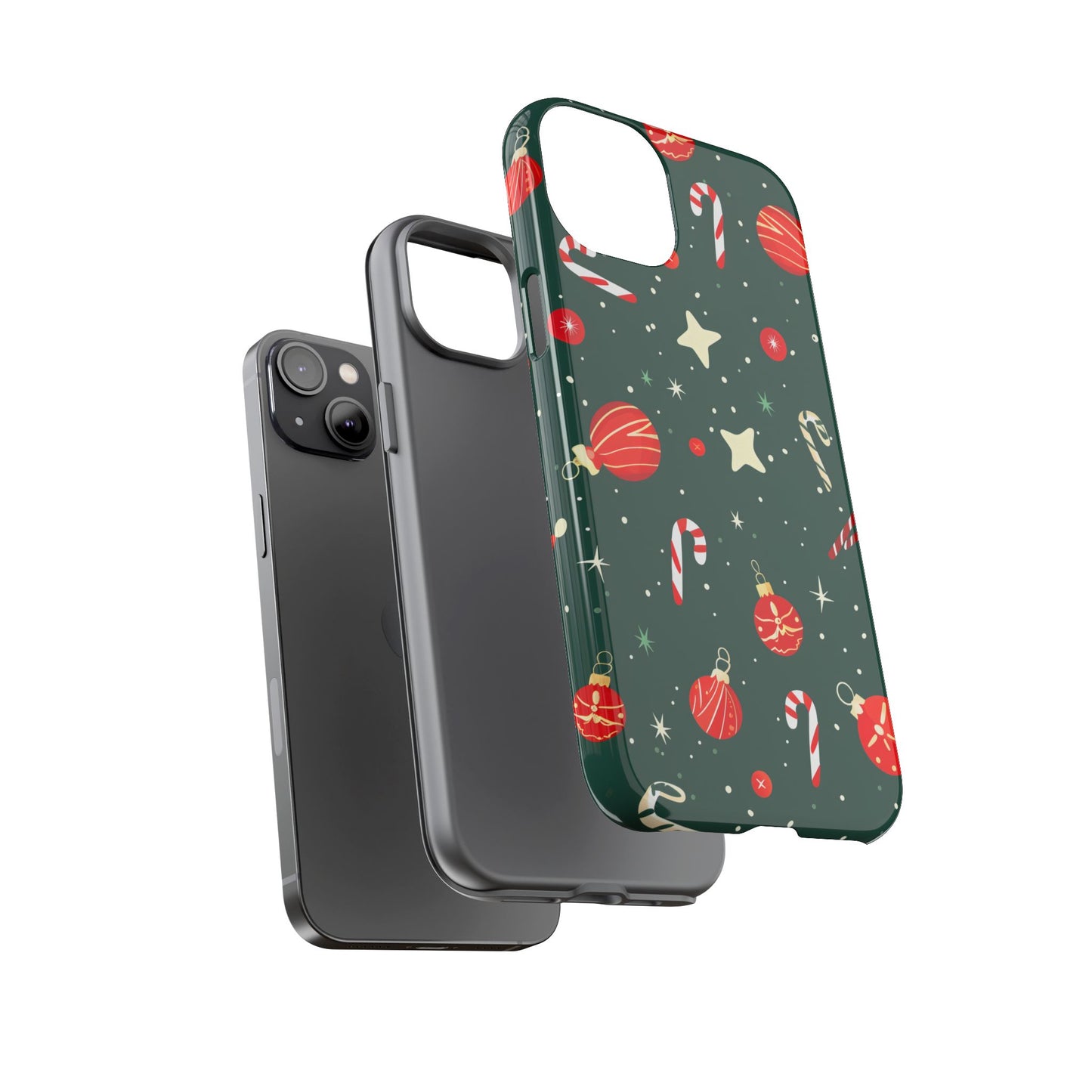Festive Ornament Scatter – Tough Glossy iPhone Case