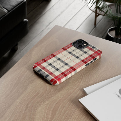 Winter Tartan Classic – Tough Glossy iPhone Case