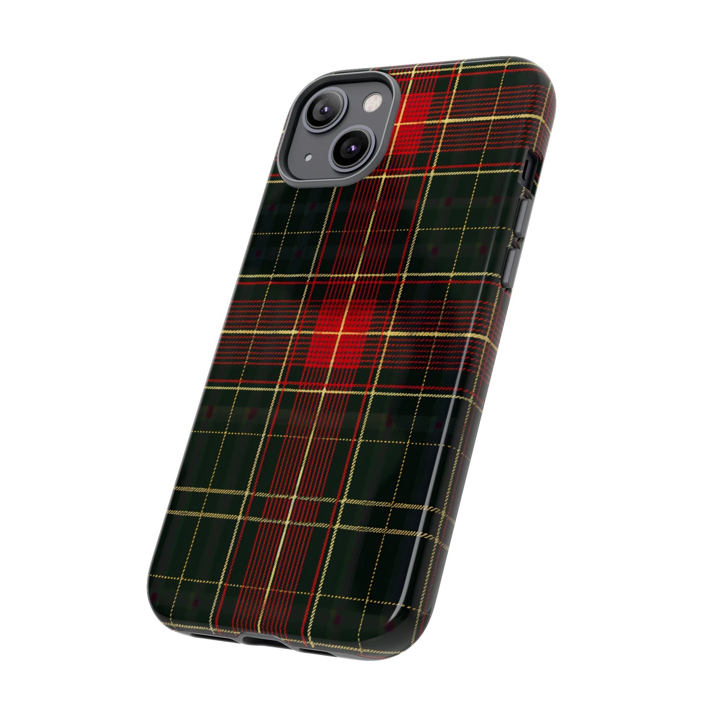 Classic Christmas Tartan – Tough Glossy iPhone Case