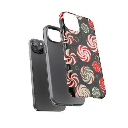 Peppermint Swirl Burst – Tough Glossy iPhone Case