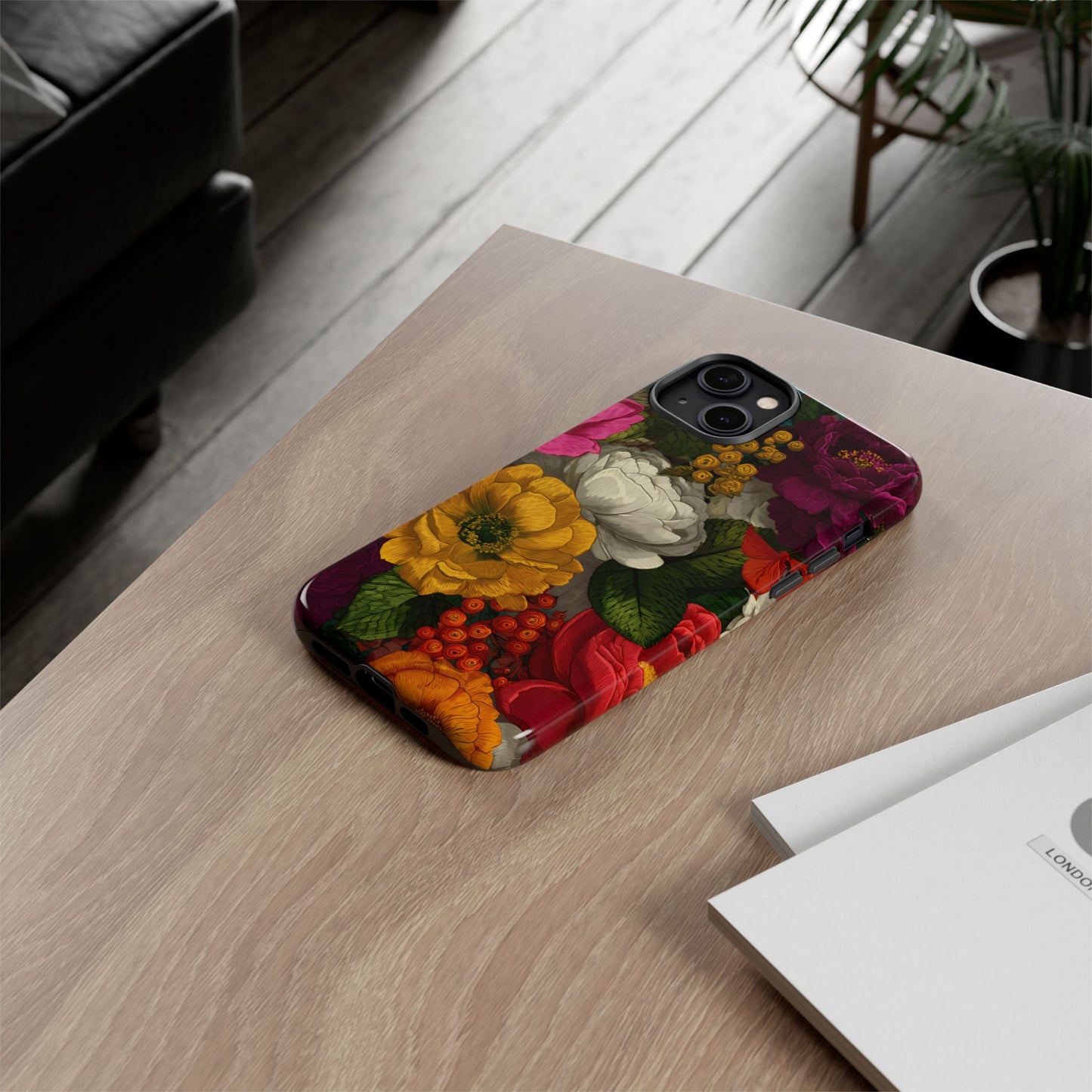 Midnight Bloom – Tough Glossy iPhone Case