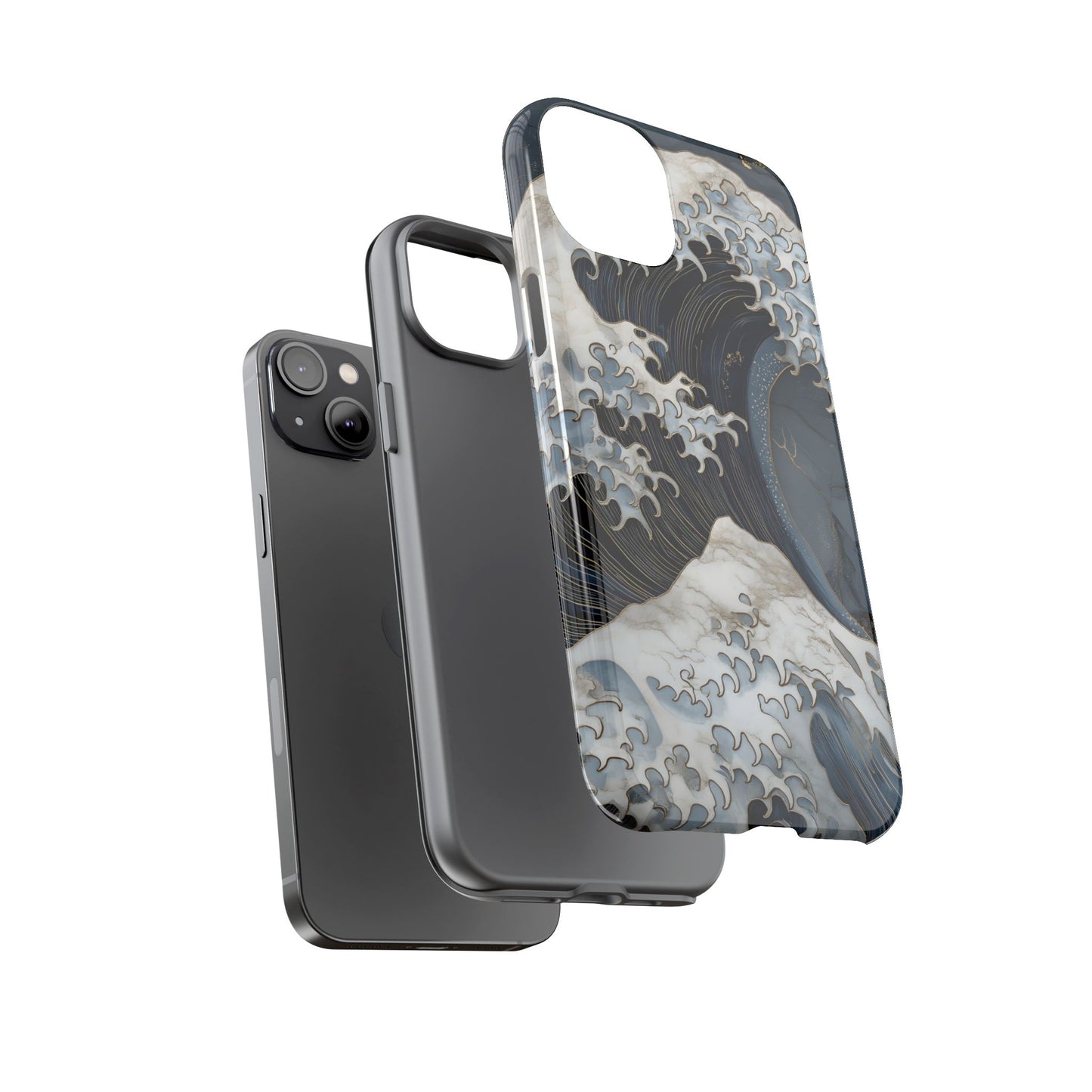 Golden Wave – Tough Glossy iPhone Case