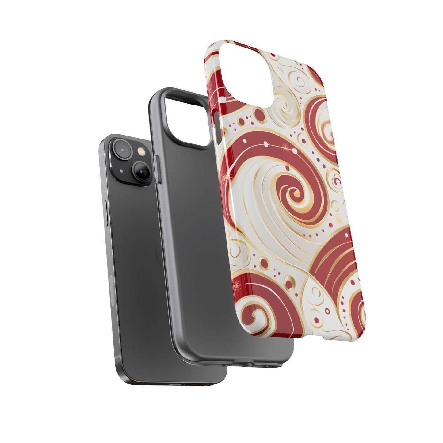 Golden Candy Swirl – Tough Glossy iPhone Case