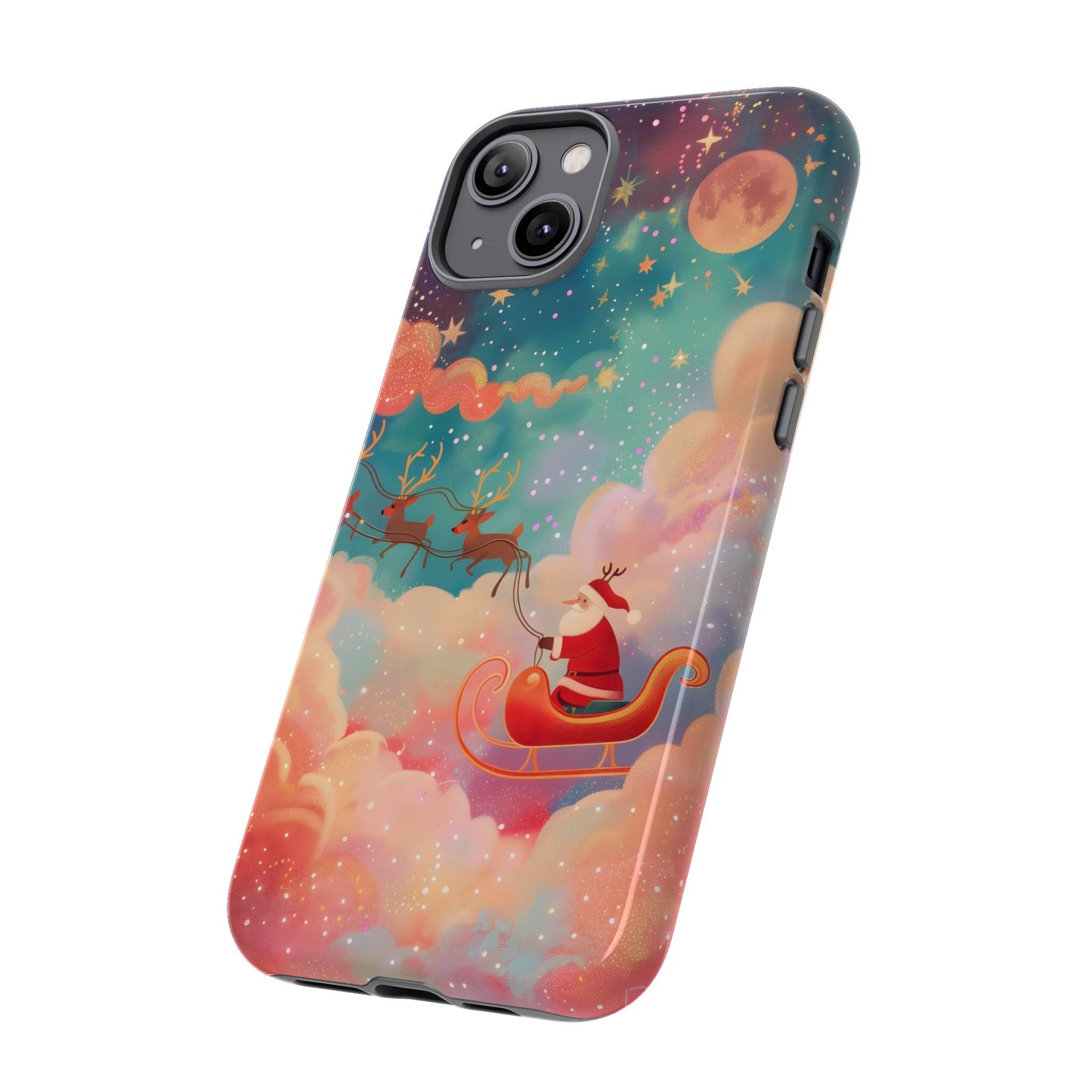 Starlit Santa Sky – Tough Glossy iPhone Case