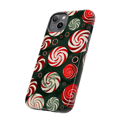 Peppermint Swirl Burst – Tough Glossy iPhone Case