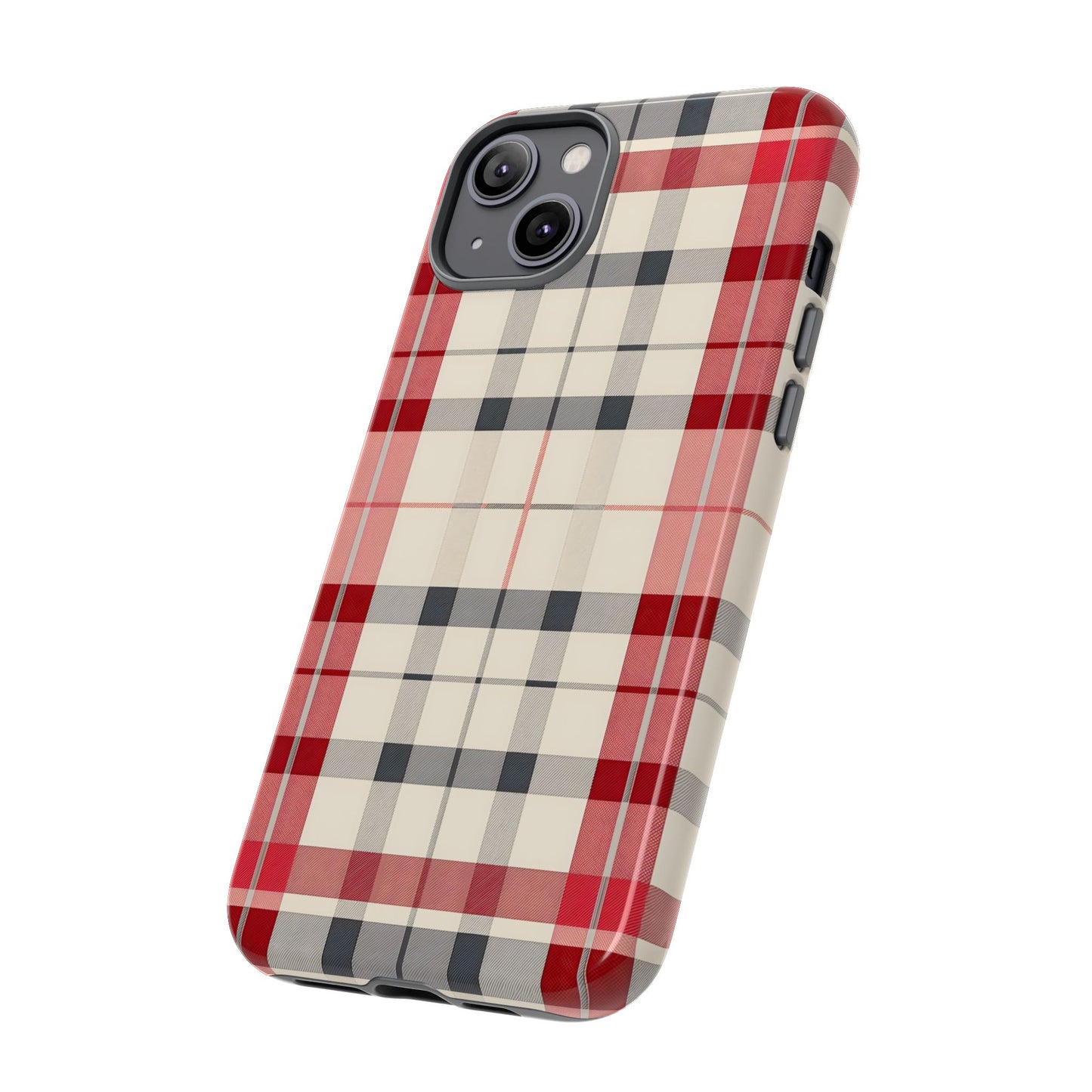 Winter Tartan Classic – Tough Glossy iPhone Case
