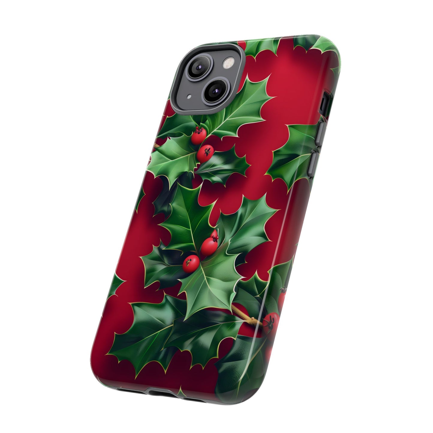 Holly Berry Bloom – Tough Glossy iPhone Case
