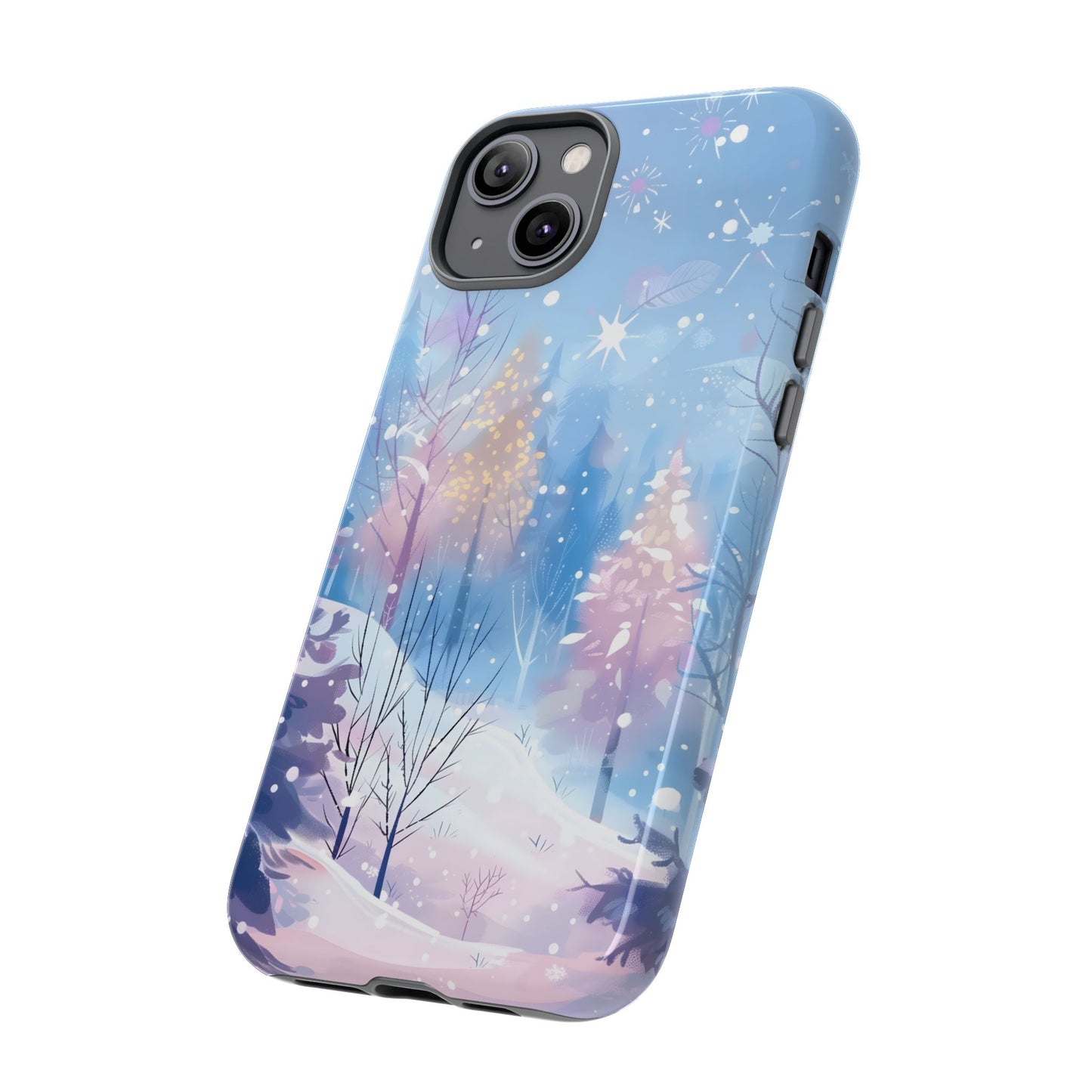 Frosted Winter Forest – Tough Glossy iPhone Case