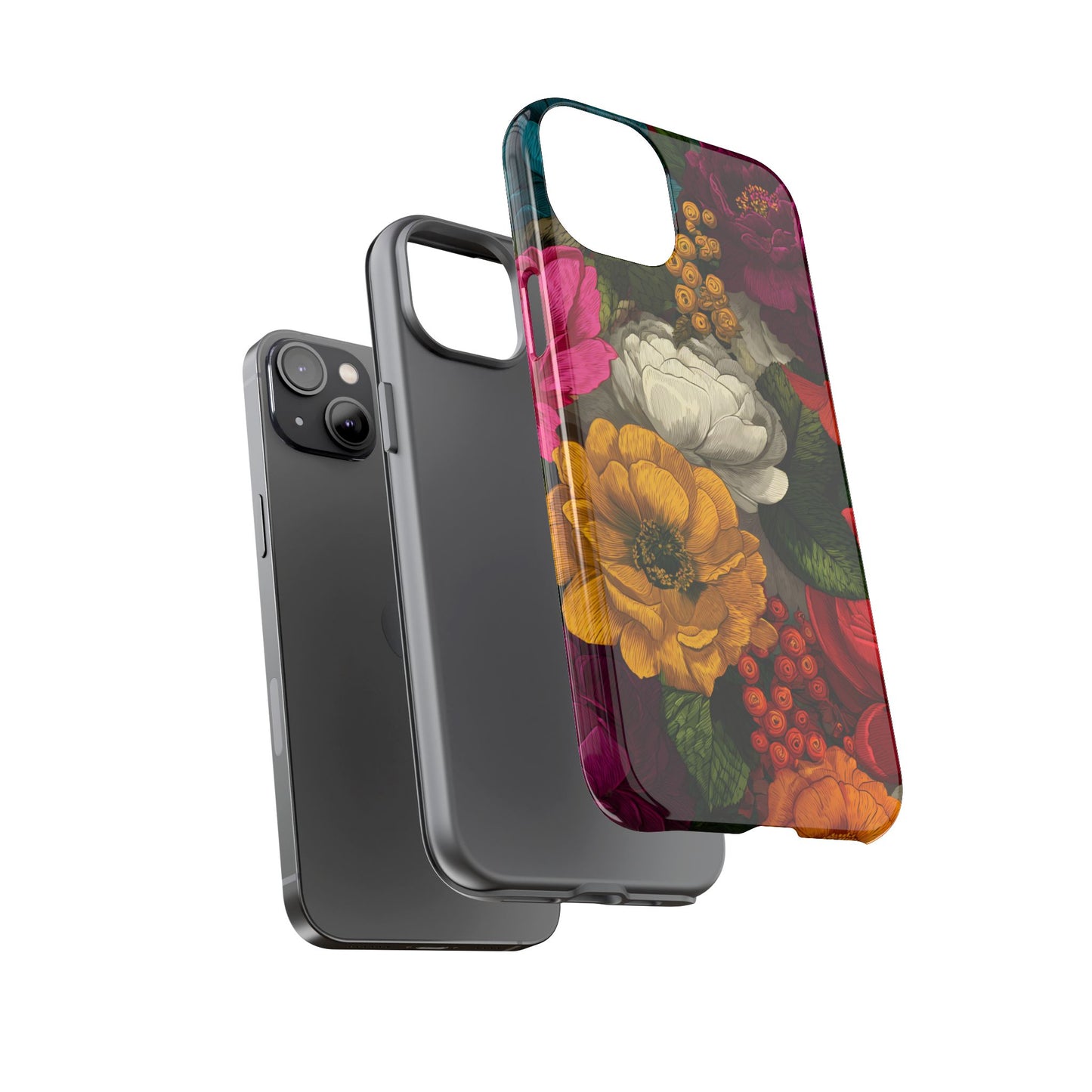 Midnight Bloom – Tough Glossy iPhone Case