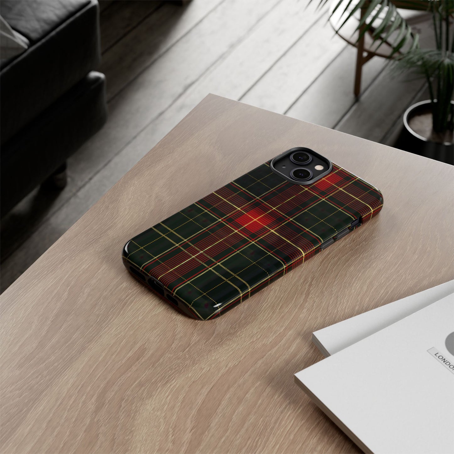 Classic Christmas Tartan – Tough Glossy iPhone Case
