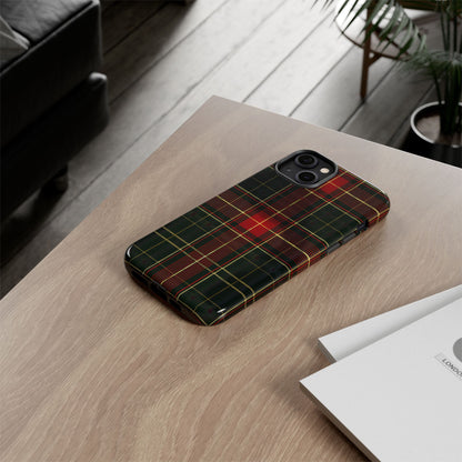 Classic Christmas Tartan – Tough Glossy iPhone Case
