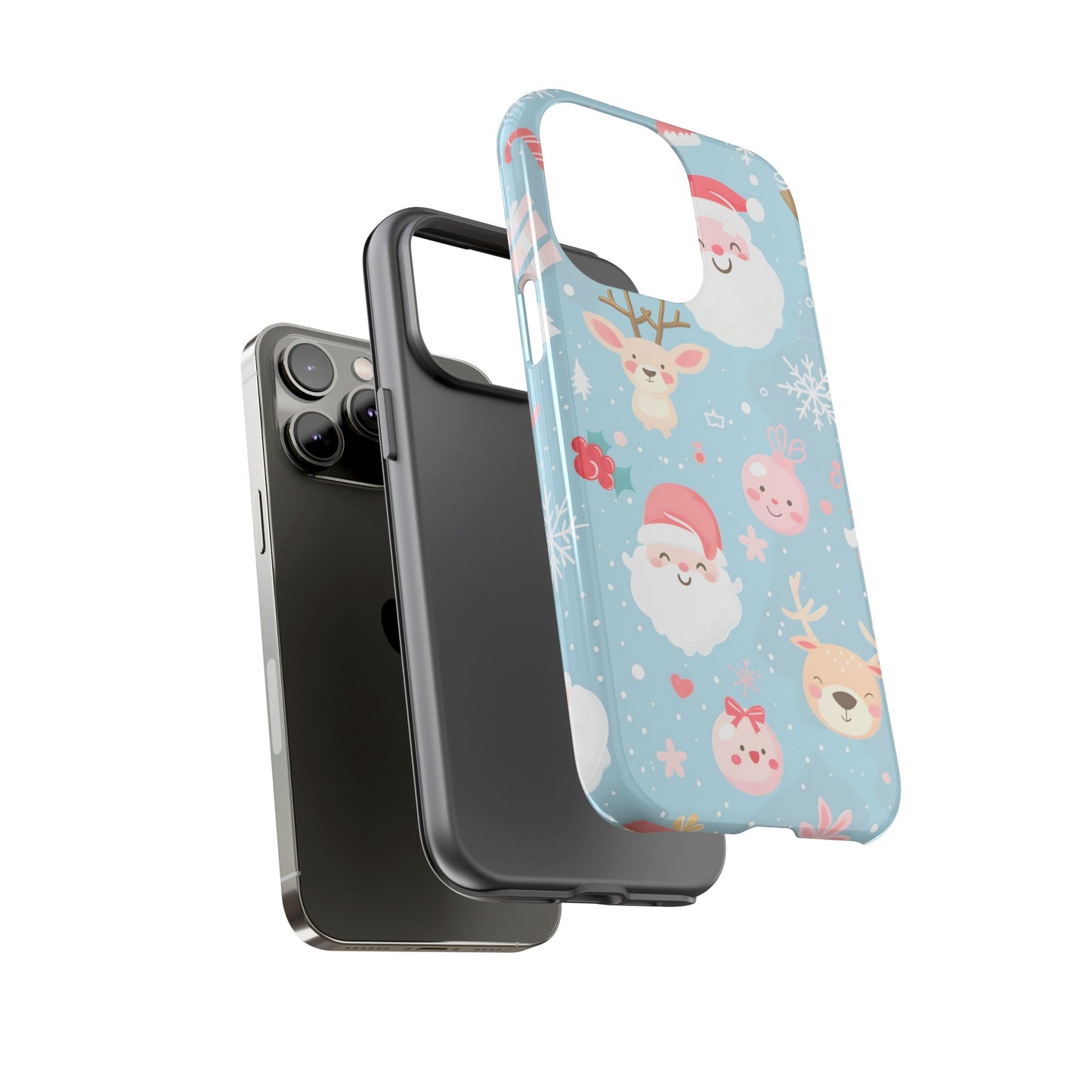 Pastel Santa Joy – Tough Glossy iPhone Case