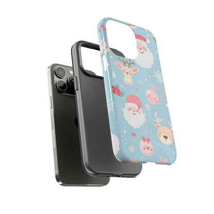 Pastel Santa Joy – Tough Glossy iPhone Case