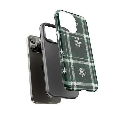 Frosted Tartan – Tough Glossy iPhone Case