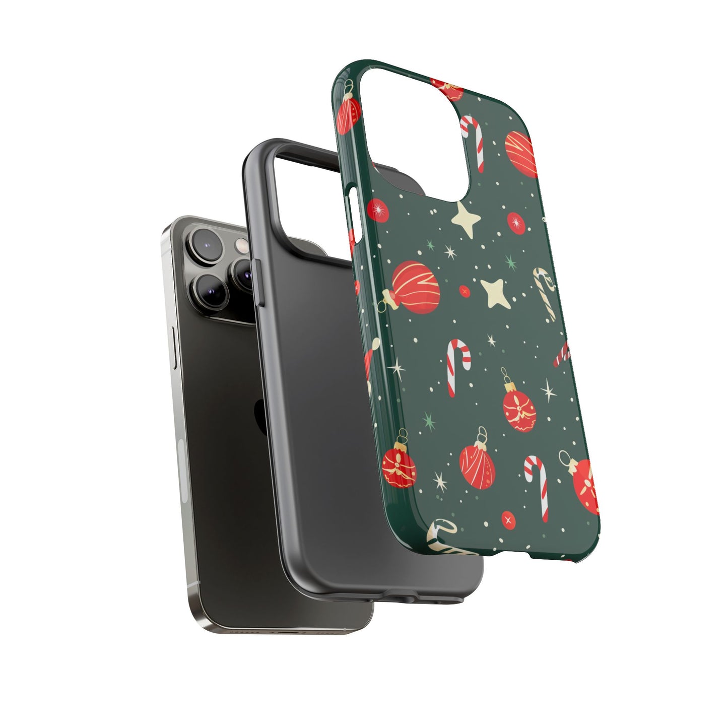 Festive Ornament Scatter – Tough Glossy iPhone Case