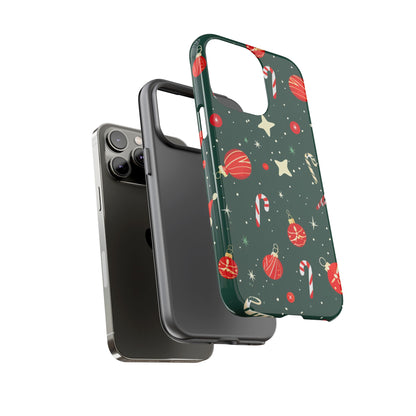 Festive Ornament Scatter – Tough Glossy iPhone Case