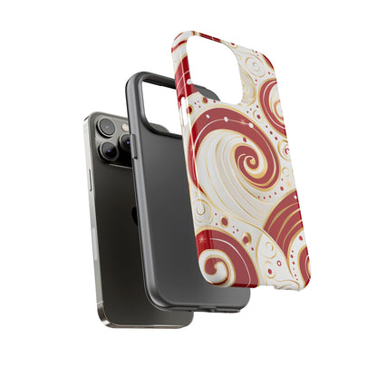 Golden Candy Swirl – Tough Glossy iPhone Case