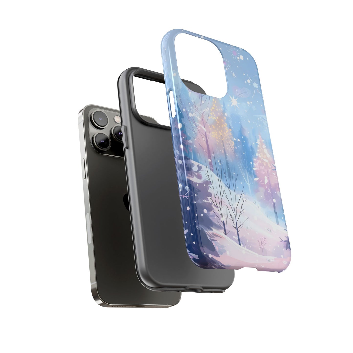 Frosted Winter Forest – Tough Glossy iPhone Case