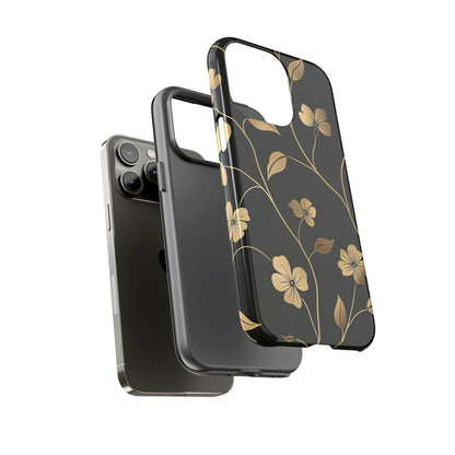Golden Elegance – Tough Glossy iPhone Case