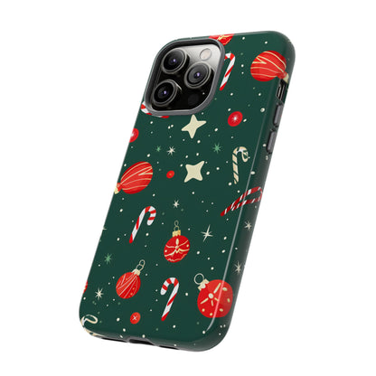 Festive Ornament Scatter – Tough Glossy iPhone Case