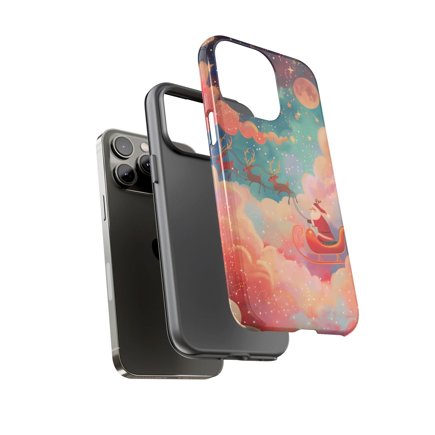 Starlit Santa Sky – Tough Glossy iPhone Case