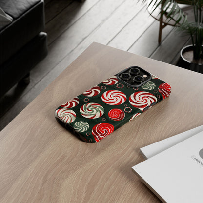 Peppermint Swirl Burst – Tough Glossy iPhone Case