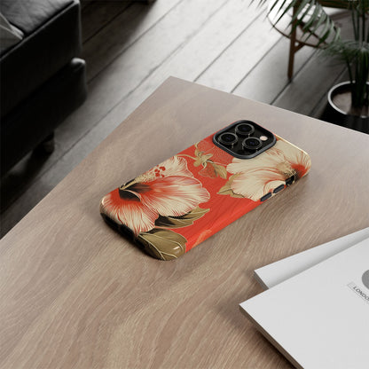 Golden Hibiscus – Tough Glossy iPhone Case
