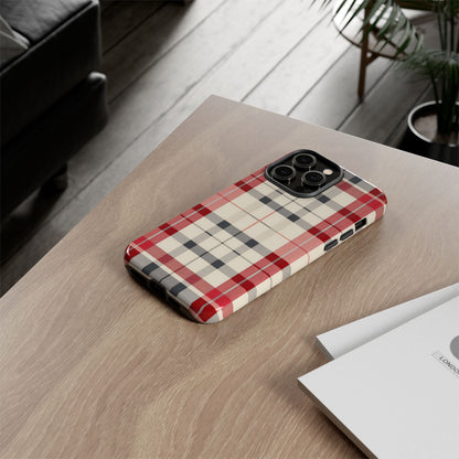 Winter Tartan Classic – Tough Glossy iPhone Case