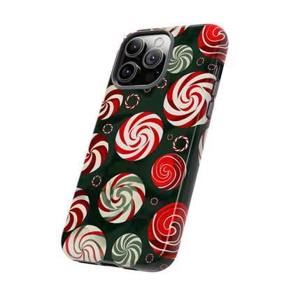 Peppermint Swirl Burst – Tough Glossy iPhone Case