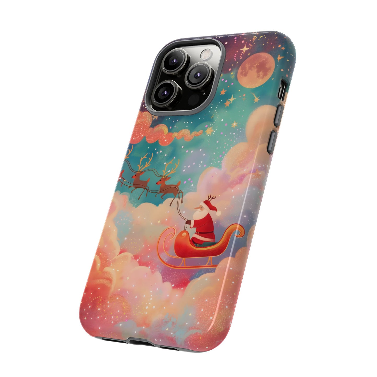 Starlit Santa Sky – Tough Glossy iPhone Case