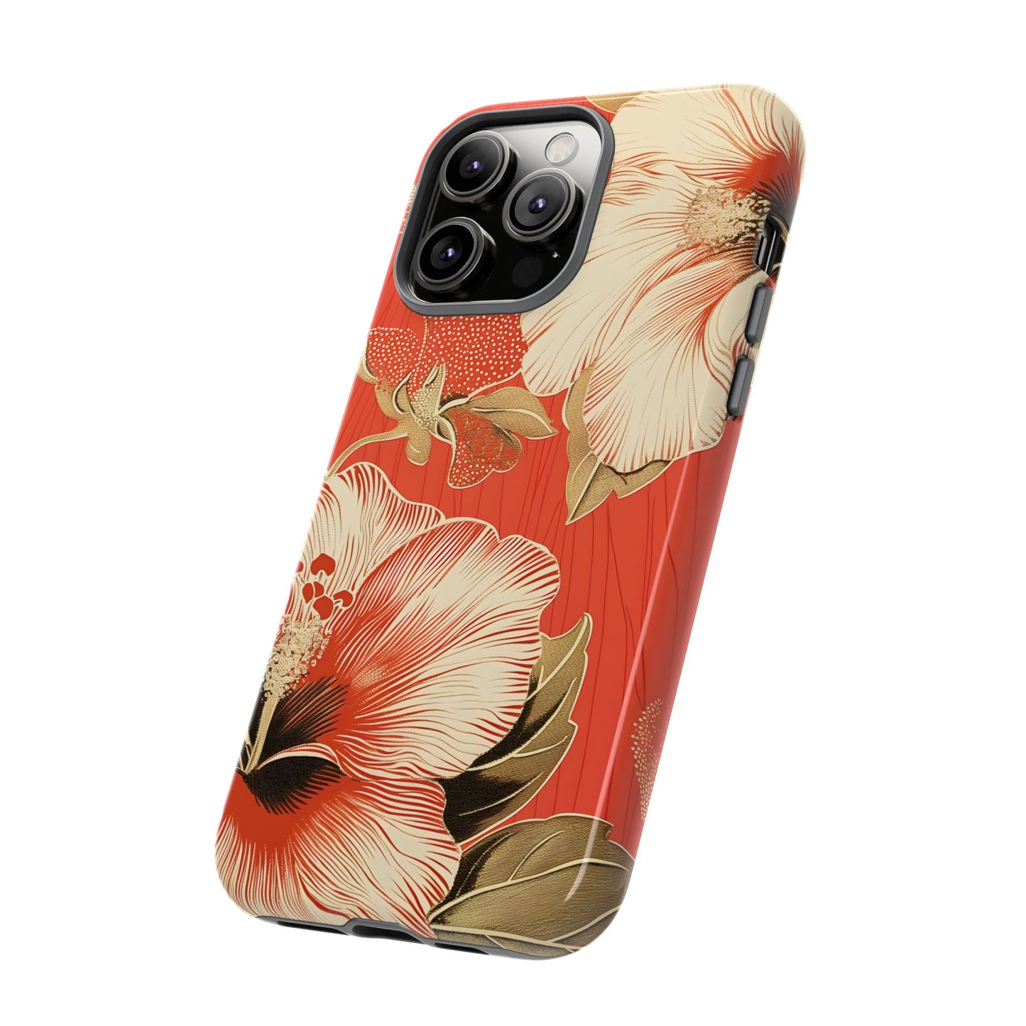 Golden Hibiscus – Tough Glossy iPhone Case