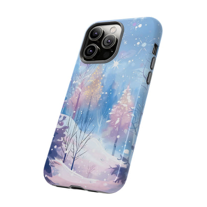 Frosted Winter Forest – Tough Glossy iPhone Case
