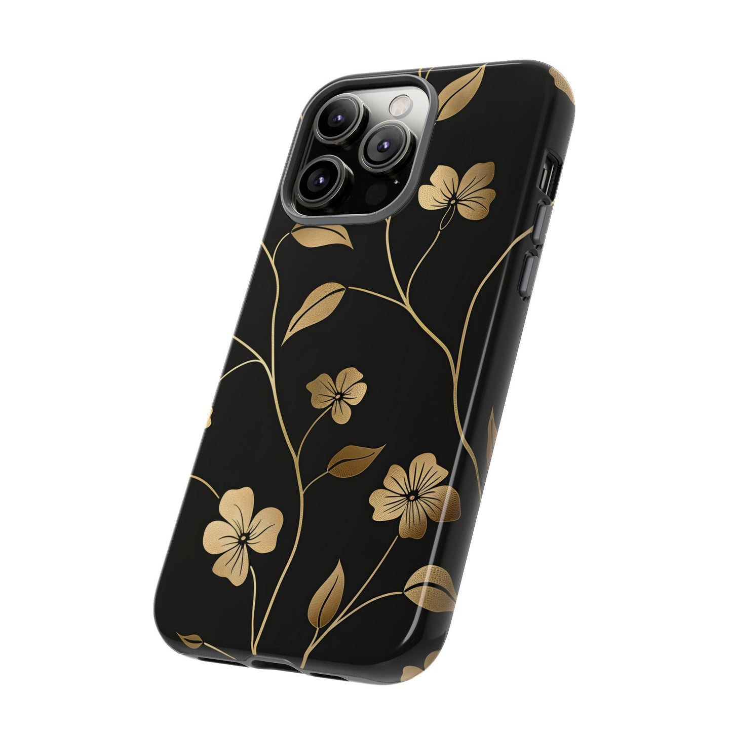 Golden Elegance – Tough Glossy iPhone Case