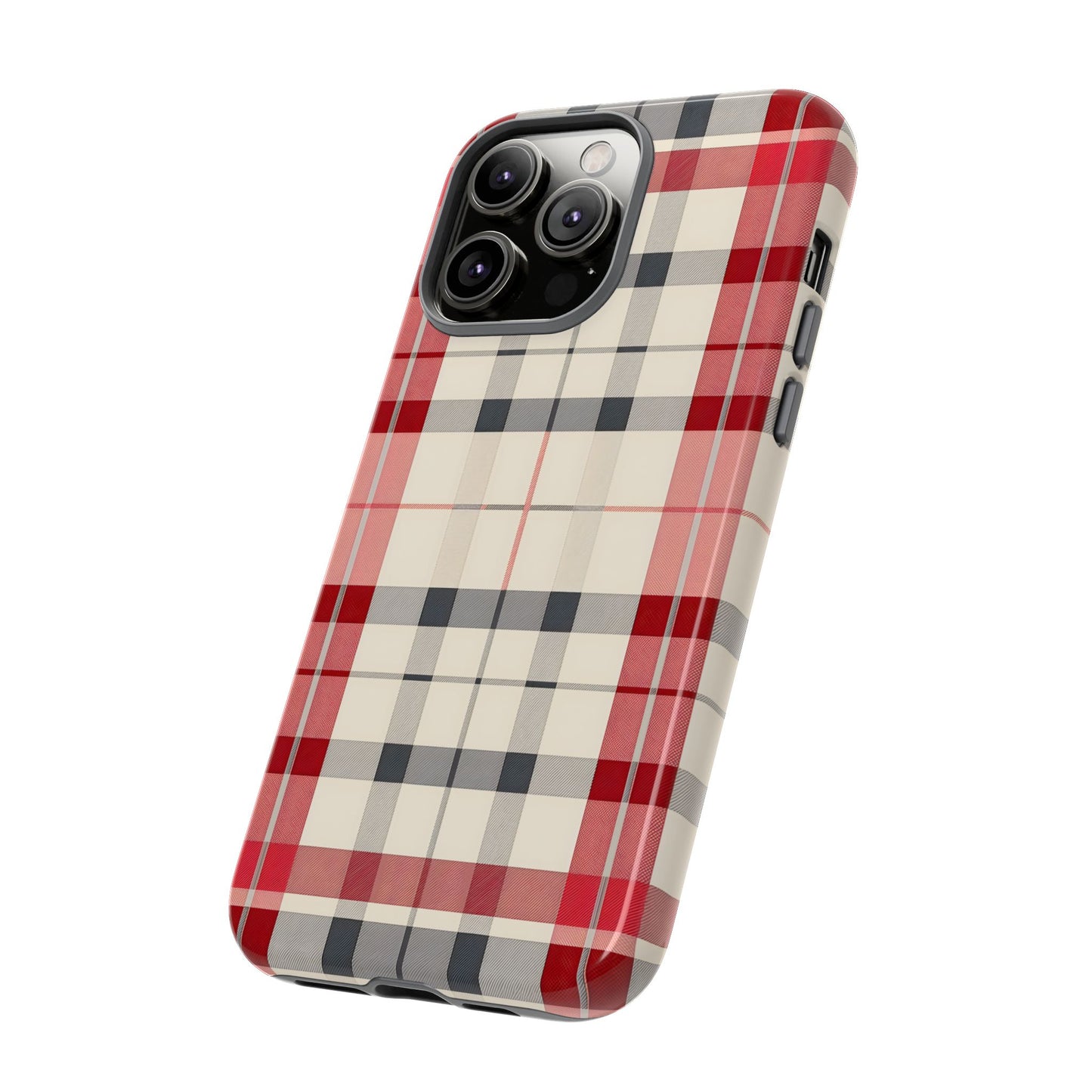 Winter Tartan Classic – Tough Glossy iPhone Case