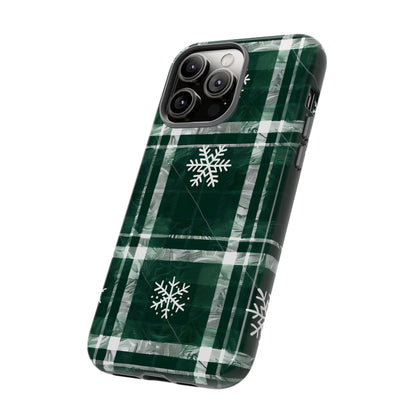 Frosted Tartan – Tough Glossy iPhone Case