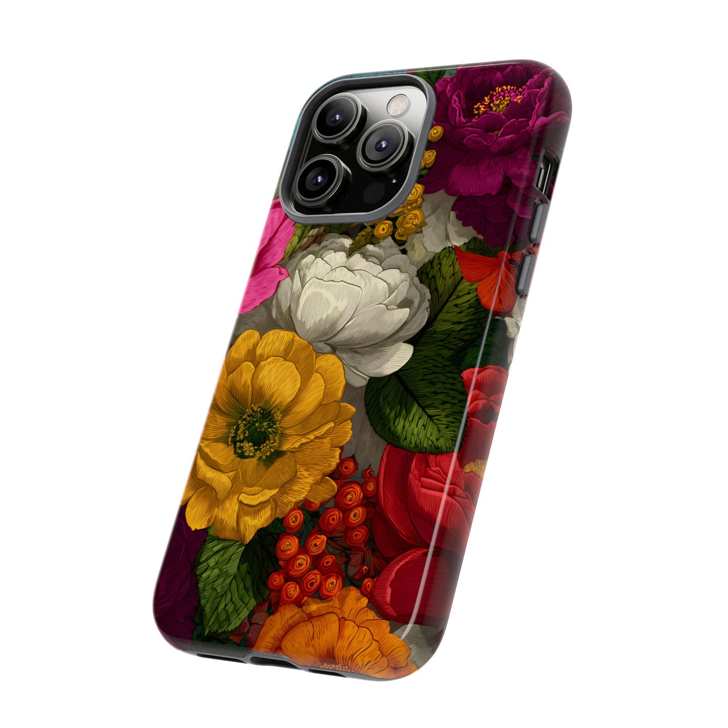 Midnight Bloom – Tough Glossy iPhone Case