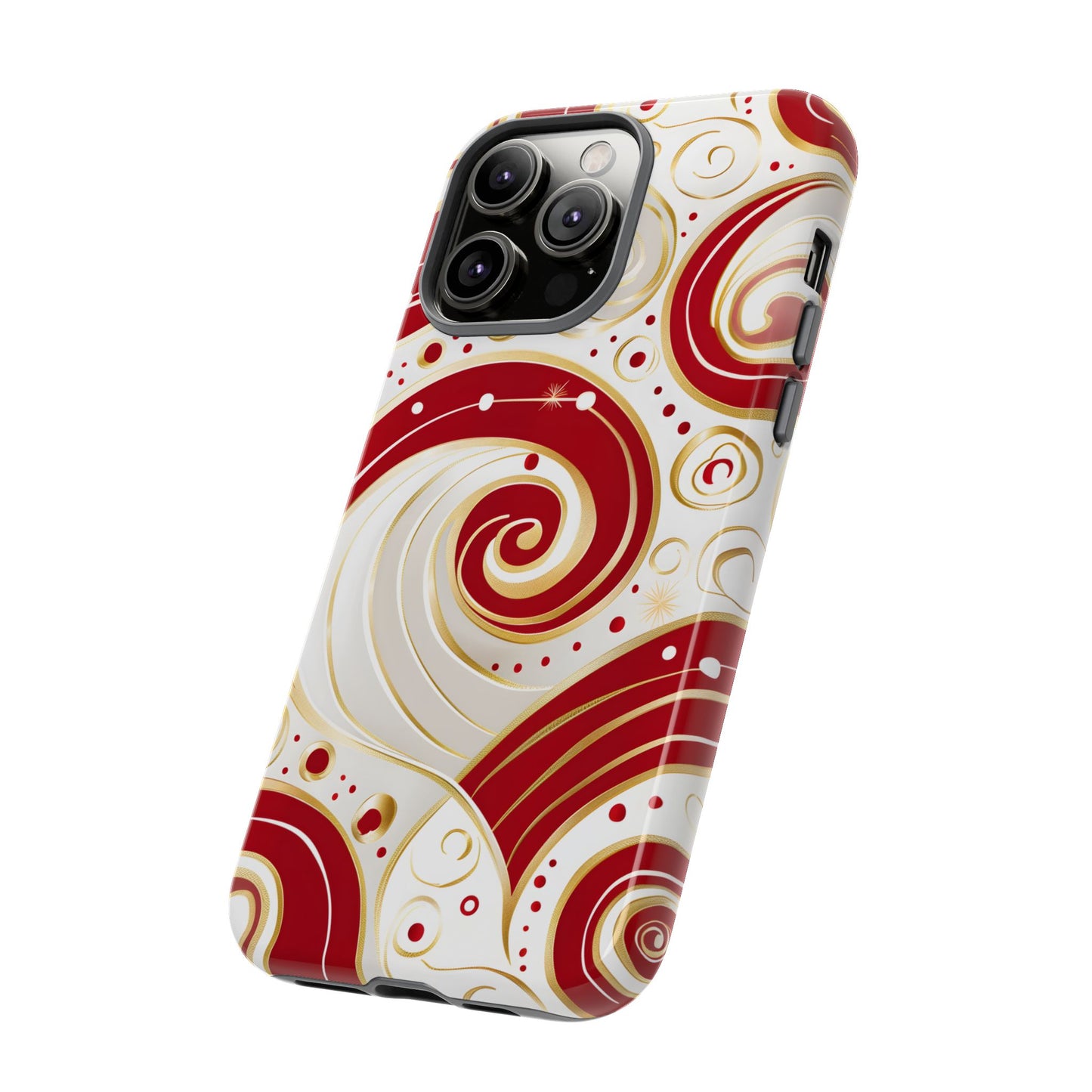 Golden Candy Swirl – Tough Glossy iPhone Case
