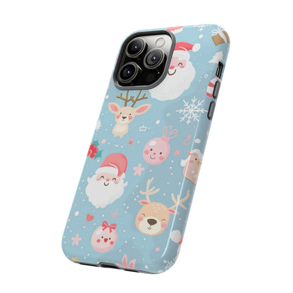 Pastel Santa Joy – Tough Glossy iPhone Case