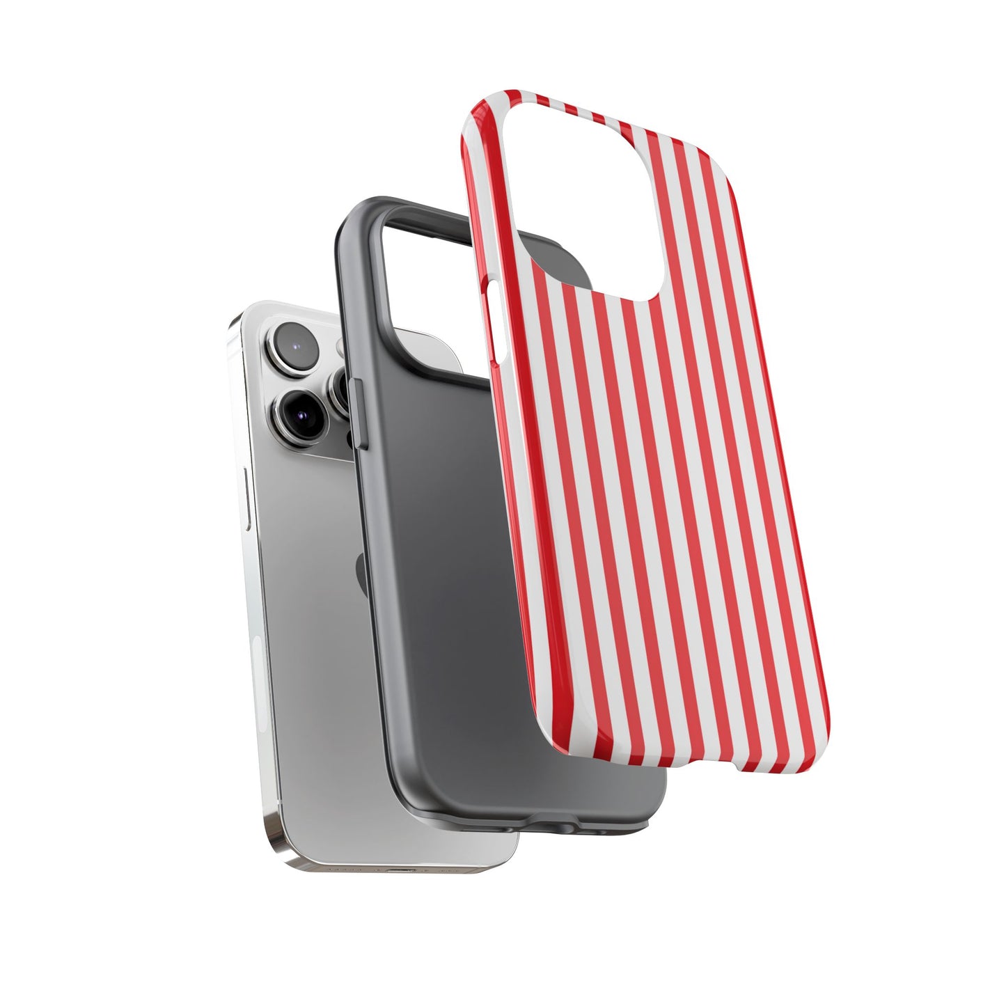 Candy Cane Stripes – Tough Glossy iPhone Case